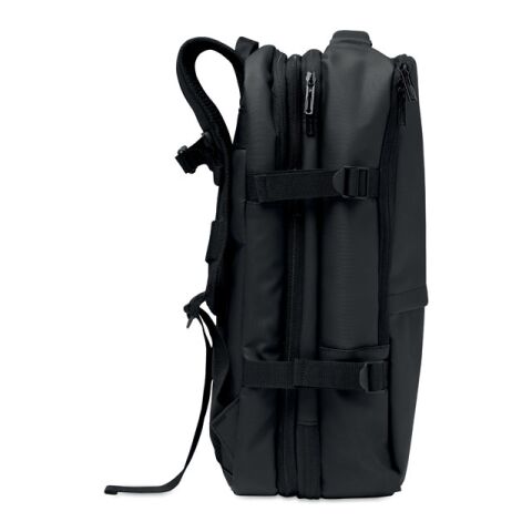 Extendable RPET backpack 20L black