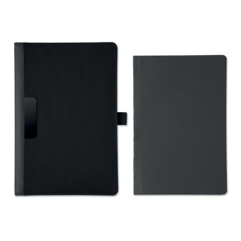 A5 portfolio with notepad black