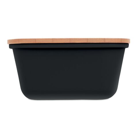 Lunch box with bamboo lid black | No Branding | not available | not available