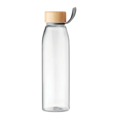 Glass bottle with bamboo lid 500ml transparent | No Branding | not available | not available