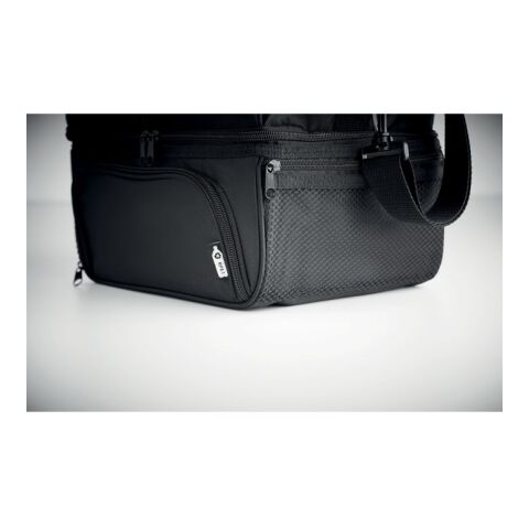 Cooler bag in 600D RPET with adjustable shoulder strap black | No Branding | not available | not available | not available