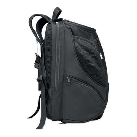 600D RPET sports rucksack black | No Branding | not available | not available | not available
