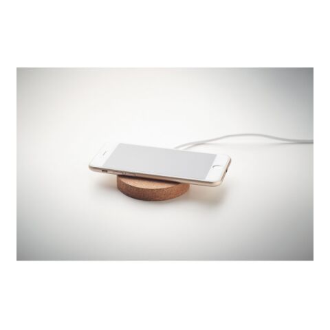 Round shaped wireless charging pad 10W beige | No Branding | not available | not available