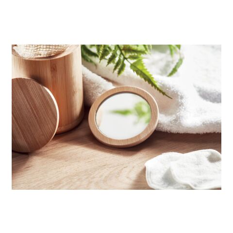 Bamboo make-up mirror wood | No Branding | not available | not available | not available