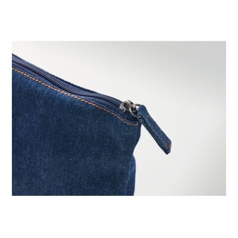 Recycled denim cosmetic pouch blue | No Branding | not available | not available | not available