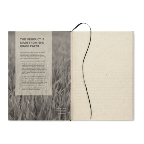 A5 grass notebook with elastic strap beige | No Branding | not available | not available | not available