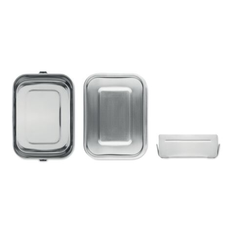 Stainless steel lunch box matt silver | No Branding | not available | not available | not available