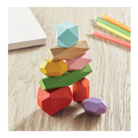 8 stacking wood rocks in pouch beige | No Branding | not available | not available | not available
