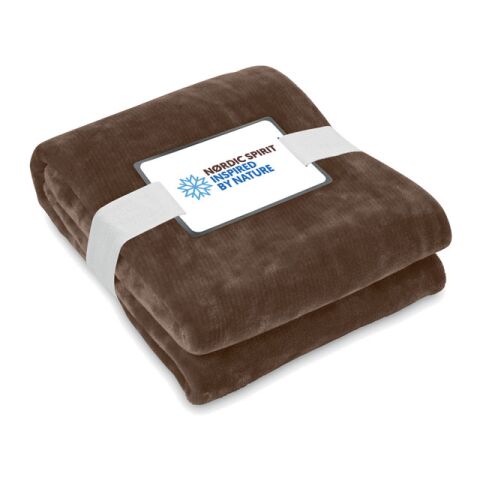 RPET fleece blanket 280 gr/m² Chocolate | No Branding | not available | not available | not available