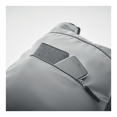 Foldable reflective sports bag matt silver | No Branding | not available | not available