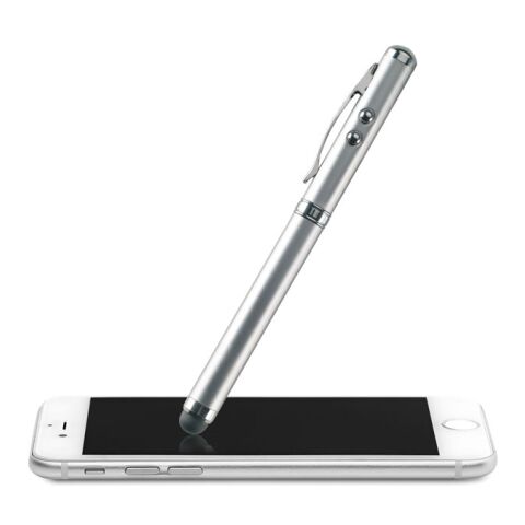 Laser pointer touch pen matt silver | No Branding | not available | not available | not available