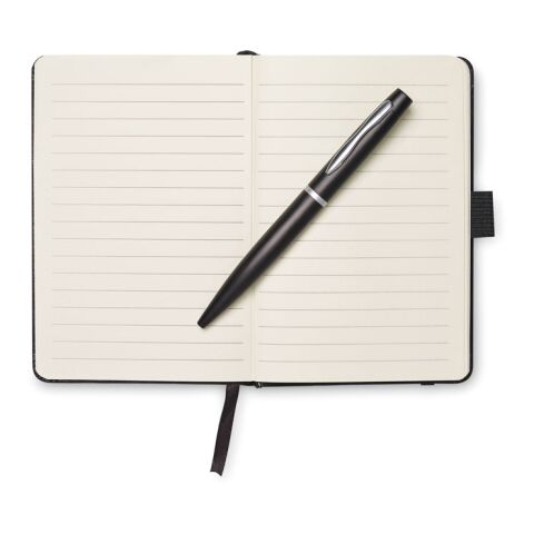 A6 notebook with pen 72 lined black | No Branding | not available | not available