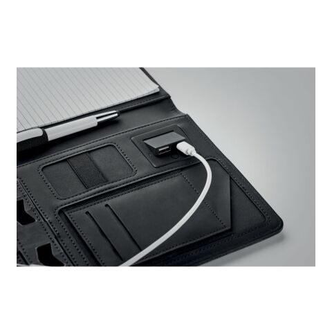 A5 folder with power bank black | No Branding | not available | not available | not available