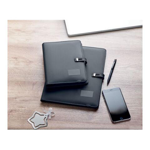 A4 folder with wireless charger 5W black | No Branding | not available | not available | not available