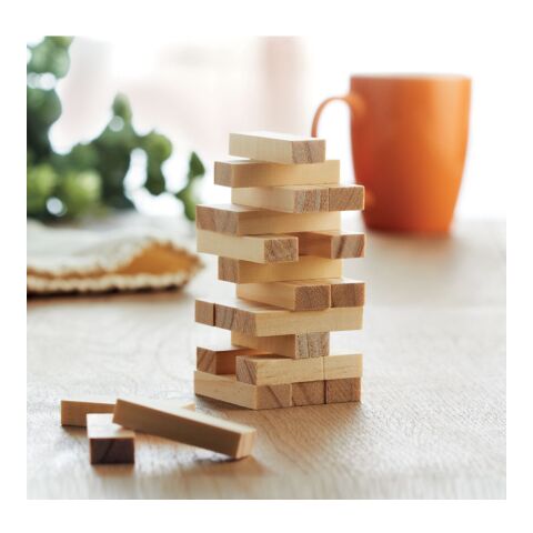 Tower game in cotton pouch wood | No Branding | not available | not available | not available