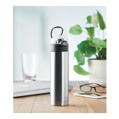 Double wall bottle 400ml matt silver | No Branding | not available | not available | not available