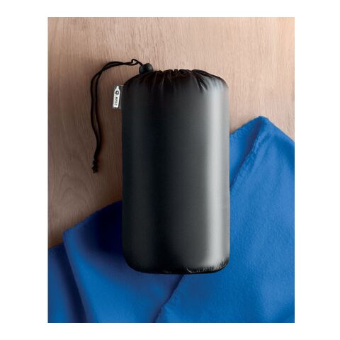 RPET fleece travel blanket in pouch royal blue | No Branding | not available | not available | not available