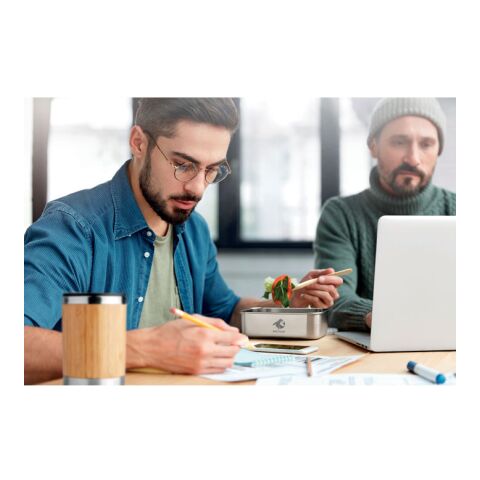 Stainless steel lunchbox 600ml wood | No Branding | not available | not available | not available