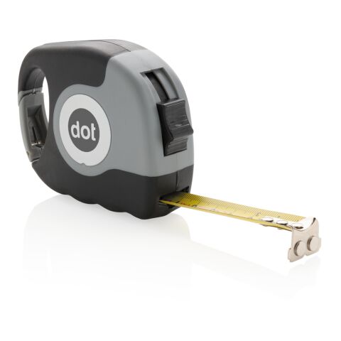 5M/19mm measuring tape with carabiner grey-black | No Branding | not available | not available