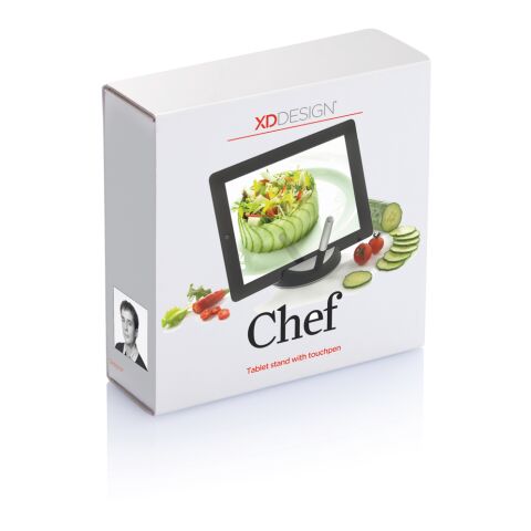 Chef tablet stand with Touch Pen black-silver | No Branding | not available | not available