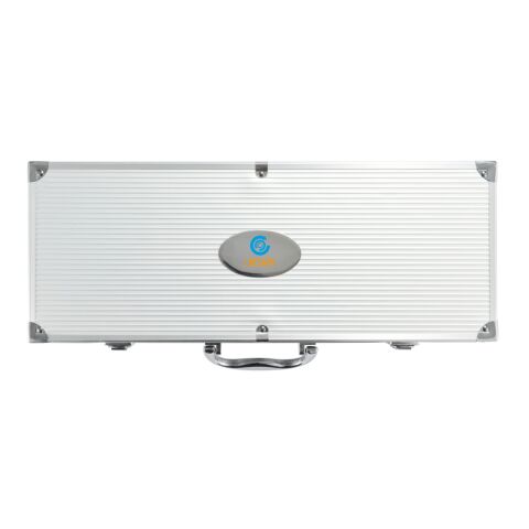 12pcs BBQ set in aluminium box silver-black | No Branding | not available | not available