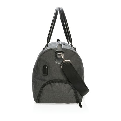 Weekend bag with USB output black | No Branding | not available | not available | not available