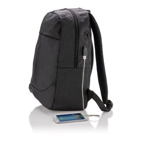 Power USB laptop backpack branded with logo allbranded