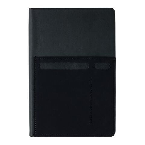 A5 Deluxe notebook with smart pockets black | No Branding | not available | not available