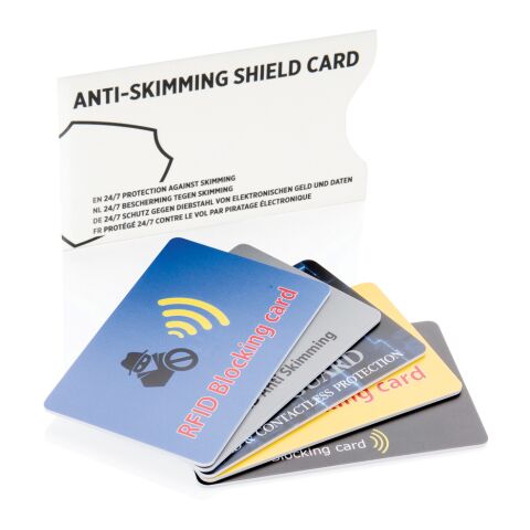 Anti-skimming RFID shield card white | No Branding | not available | not available