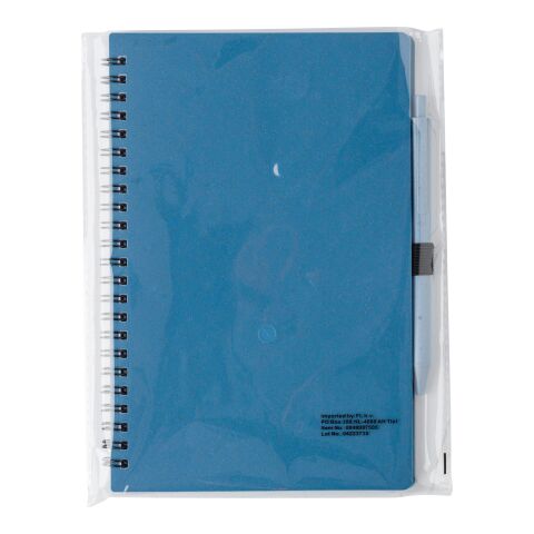 Wheat straw notebook with pen Massimo blue | No Branding | not available | not available