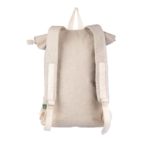 Hemp (280 gr/m2) roll-top backpack Margarete khaki | No Branding | not available | not available