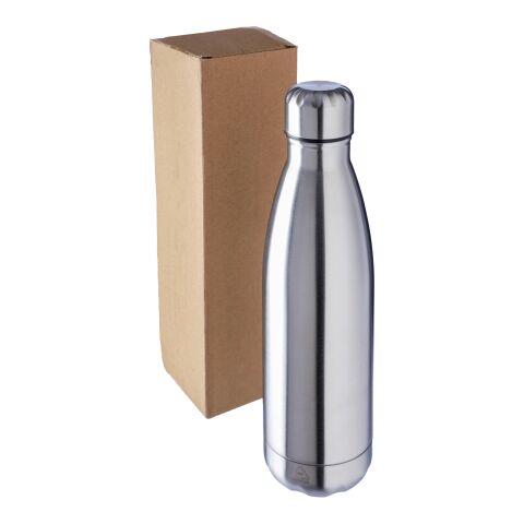Recycled stainless steel double-walled flask 500 ml Clifford black | No Branding | not available | not available