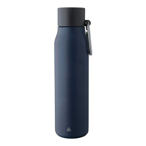 Recycled stainless steel drinking bottle (600 ml) Cassian black | No Branding | not available | not available