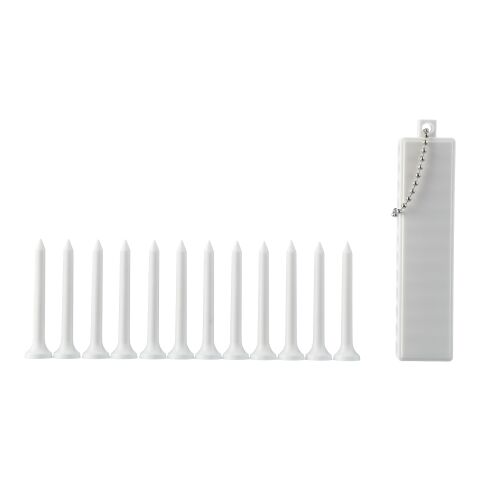 Recycled ABS golf tee set Aveline white | No Branding | not available | not available