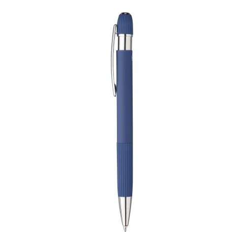 Recycled PU notebook (A5) and ballpen set Tarek blue | No Branding | not available | not available