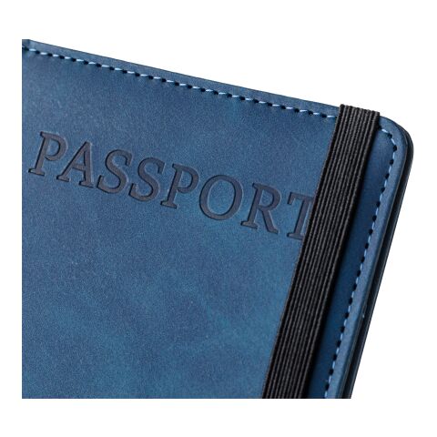 Recycled PU passport holder and luggage label Zani black | No Branding