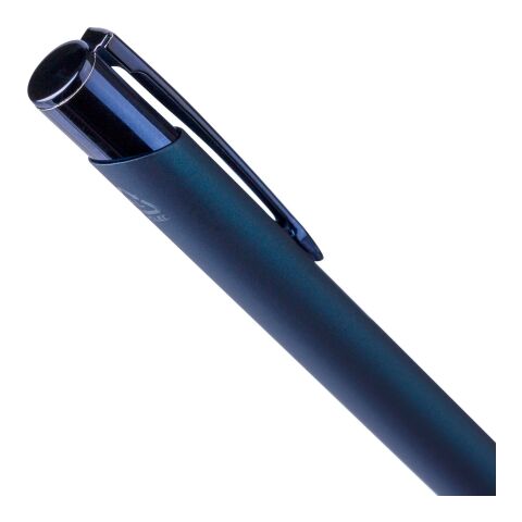 Recycled aluminium rubberized ballpen Anisa blue | No Branding