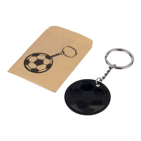 Recycled stainless steel soccer ball keychain Ciro black | No Branding | not available | not available