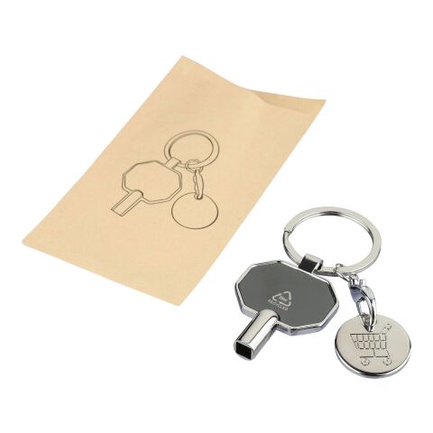 Recycled zinc alloy radiator bleed keychain Mara black | No Branding