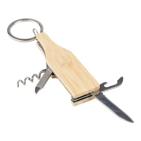 Bamboo multitool keychain Inaya brown | No Branding
