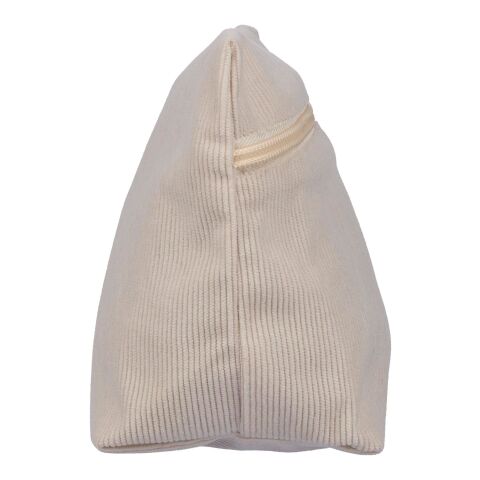 Corduroy zippered cosmetic pouch Tia grey | No Branding