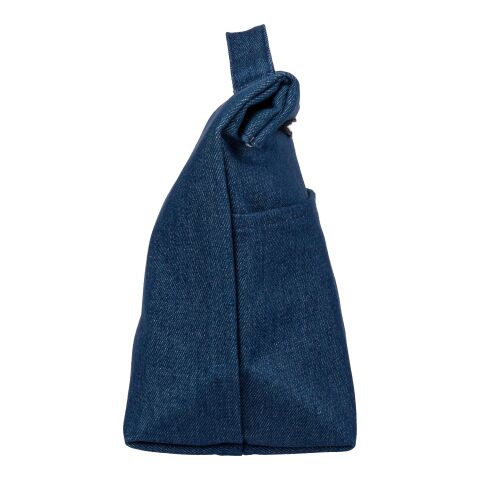 Recycled denim cooler roll-top bag Mira blue | No Branding