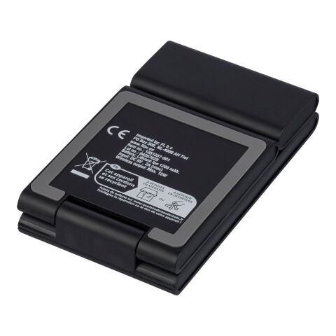 Recycled ABS 3-in-1 magnetic wireless charger Valerio black | No Branding