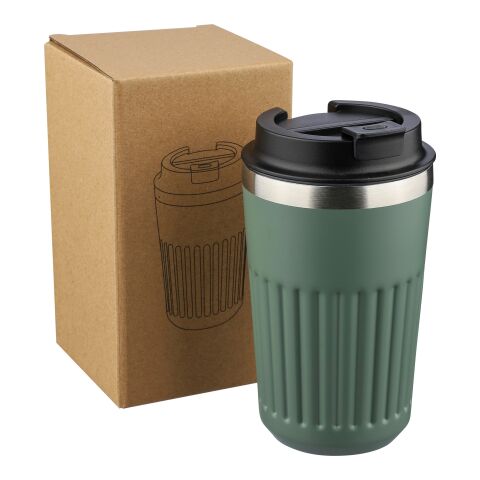 Recycled stainless steel travel mug (400 ml) Chiara grey | No Branding