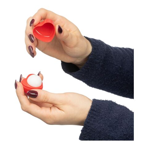 PP heart-shaped lip balm jar Ilja red | No Branding