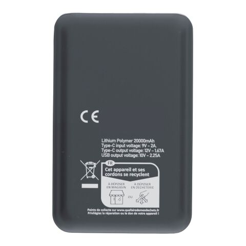 Recycled ABS powerbank Rayen black | No Branding | not available | not available