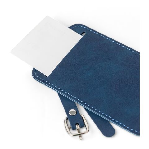 Recycled PU passport holder and luggage label Zani blue | No Branding | not available | not available