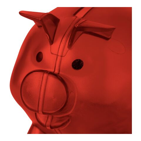 Recycled PS plastic piggy bank Vivi red | No Branding | not available | not available