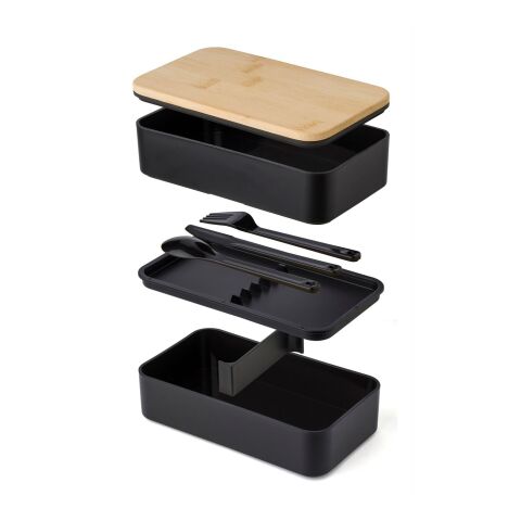 PP double layer lunch box Maxton black