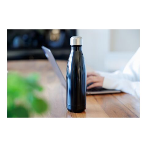 Recycled stainless steel double-walled flask 500 ml Clifford silver